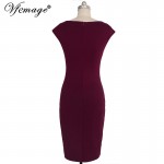 Vfemage Womens Elegant Embroidery Charming Party Evening Mother of Bride Special Occasion Sheath Bodycon Dress 3546