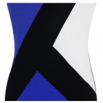 Vfemage Womens Elegant Optical Illusion Colorblock Contrast Modest Slim Work Business Casual Party Sheath Pencil Dress 4725