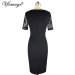 Vfemage Womens Elegant Sexy Transparent Lace Casual Party Evening Mother of Bride Special Occasion Sheath Bodycon Dress 4692