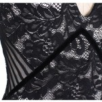 Vfemage Womens Sexy Deep V Elegant Floral Lace Stripe Mesh Work Party Evening Mother of Bride Casual Vintage Bodycon Dress 4449