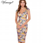 Vfemage Womens Sexy Elegant Cap Sleeve Slim Casual Business Party Wear To Work Office Bodycon Fitted Sheath Pencil Dress 2995