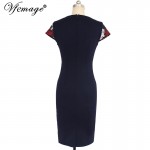 Vfemage Womens Sexy Elegant Jacquard Floral Flower Party Evening Mother of Bride Casual Sheath Bodycon Dress 3600