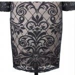 Vfemage Womens Sexy Geometry See Through Lace Fashion Chic Slim Casual Party Special Occasion Bodycon Sheath Dress 4630