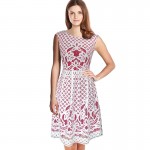 Vfemage Womens Summer Elegant Vintage Floral Lace Print Tunic Casual Party A-Line Skater Vestidos Dress 2657