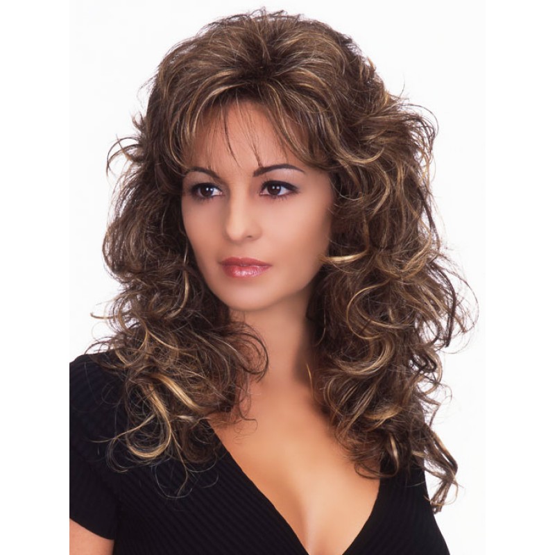 Victoria Wig Long Curly Synthetic Cheap Hair Wigs Celebrity