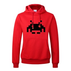 Vintage 8 Bits Video Game Thick Sweatshirt For Men 550GM2 Candy Color Print Fleece Hoodies Mens Pullover