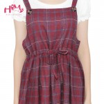 Vintage Autumn New Collection Plaid Sleeveless Dress Mori Girl Fresh Square Collar All Match Spaghetti Strap Women Dress