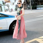 Vintage Chinese Style Slim Long Dress 2016 Summer New Fashion Embroidery Ankle-Length Dress For Women 