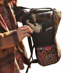 Vintage Embroidery Ethnic Canvas Backpack Women Handmade Flower Embroidered Bag Travel Bags Schoolbag Backpacks Mochila