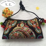 Vintage Embroidery Womens Messenger Bags National trend embroidery shoulder cross-body women Shoul;der Bag Clutch handbag Bolsa