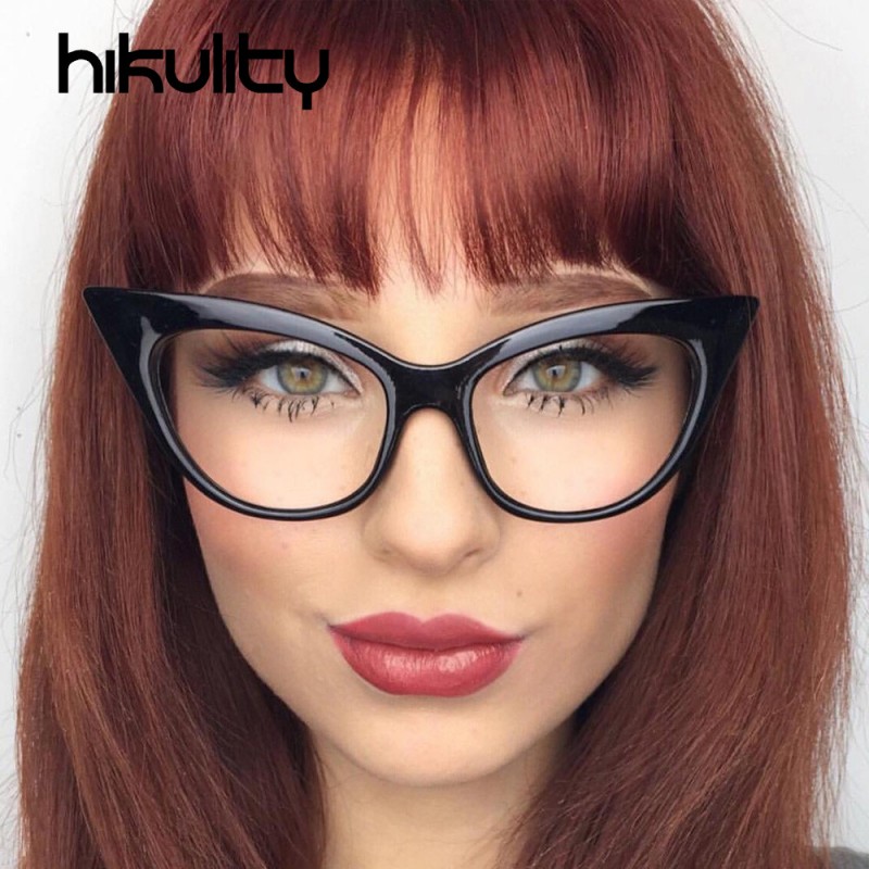 Vintage Ladies Eyeglasses Cat Eye Clear Glasses Frame