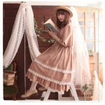Vintage Lolita Long Dress Japan Mori Girl Women Maxi Dresses Royal Princess Clothing Vestidos Longo Casual Faldas Autumn
