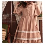 Vintage Lolita Long Dress Japan Mori Girl Women Maxi Dresses Royal Princess Clothing Vestidos Longo Casual Faldas Autumn