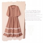Vintage Lolita Long Dress Japan Mori Girl Women Maxi Dresses Royal Princess Clothing Vestidos Longo Casual Faldas Autumn