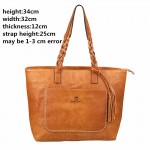 Vintage PU Leather Women's Handbags Brand Totes Luxury Tassel Design Lady's Bag sac a main Fashion Fringe Over Shoulder Bag L107