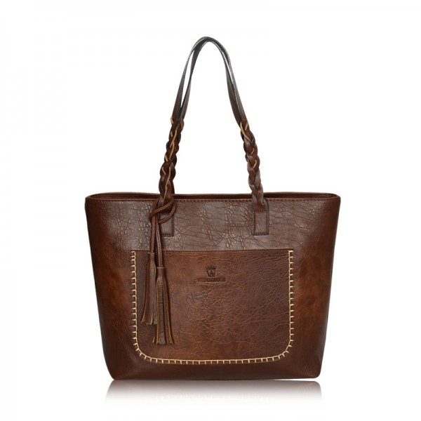 Vintage PU Leather Women's Handbags Brand Totes Luxury Tassel Design Lady's Bag sac a main Fashion Fringe Over Shoulder Bag L107