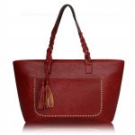 Vintage PU Leather Women's Handbags Brand Totes Luxury Tassel Design Lady's Bag sac a main Fashion Fringe Over Shoulder Bag L107