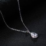 Vintage Water Drop Necklaces & Pendants Engagement Wedding Fashion Jewelry White Gold Color Necklace for Party Gifts N003