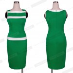 Vintage female casual A Line Summer New  Fashion women's Sleeveless formal wear to work  evening Bodycon Party Pencil Dress 243