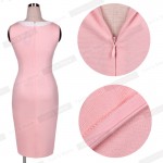 Vintage female casual A Line Summer New  Fashion women's Sleeveless formal wear to work  evening Bodycon Party Pencil Dress 243