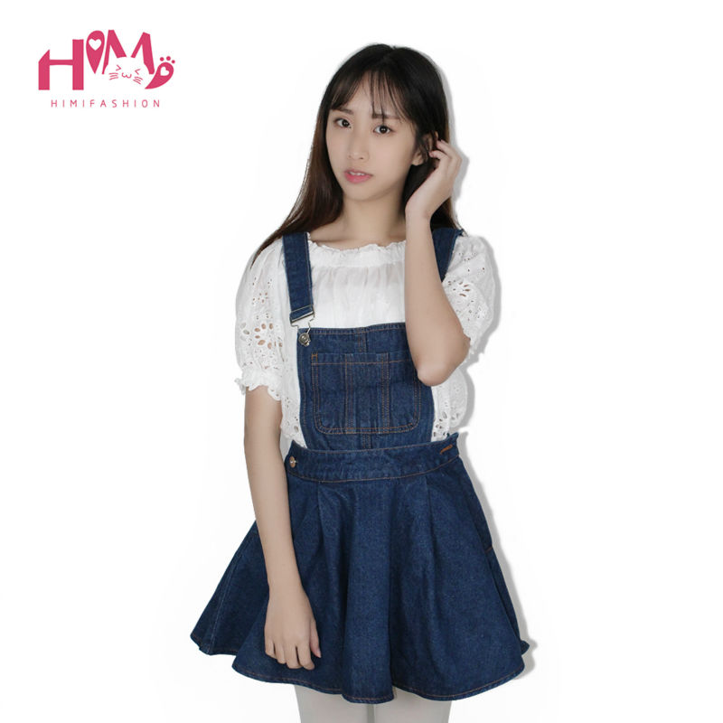 ladies denim overall dress