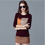 Volocean Famous Brand 2017 New Korean Slim T-shirts For Women Fashion Female T-shirt Long-sleeve T Shirt Woman 