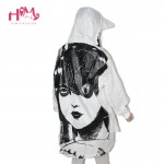 Vortex Windbreaker Comics Coat Long Sunscreen Water Proof Clothes Plus Size Punk Windbreaker Men Women Lover Horror Manga Jacket