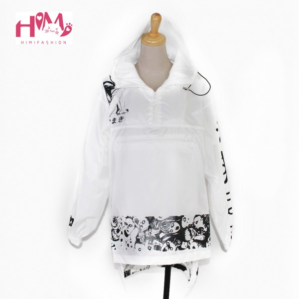 Vortex Windbreaker Comics Coat Long Sunscreen Water Proof Clothes Plus Size Punk Windbreaker Men Women Lover Horror Manga Jacket