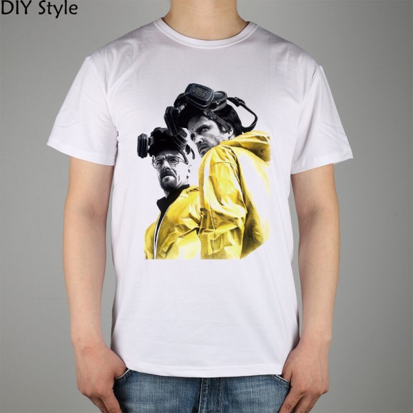 WALT JESSE BREAKING BAD T-shirt Top Lycra Cotton Men T shirt New DIY Style