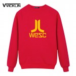 WESC leisure style hip-hop cotton Fleece Hoodies Sweatshirt man O neck wholesale crime loose plus size