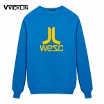 WESC leisure style hip-hop cotton Fleece Hoodies Sweatshirt man O neck wholesale crime loose plus size