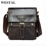 WESTAL Genuine Leather Men Bags Male Small Messenger Bag Man Fashion flap Shoulder Crossbody Bags men leather bag handbags 9040