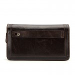 WESTAL Genuine Leather Men Wallets Double Zipper Man Wallet Men Purse Fashion Male Long Phone Wallet Man's Clutch Bags 9013