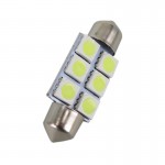 WLJH 10pcs White 36mm Festoon 5050 SMD 6 LED C5W Car Led Auto Interior Dome Door Light Lamp Bulb Pathway lighting 12V Work Lamp