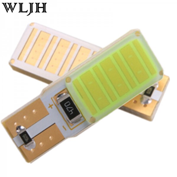WLJH 2x High Power Canbus No Error Led W5W T10 Led COB Car Bulb Lamp Interior Parking Light External Lights Universal Auto LED