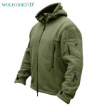 WOLFONROAD Men Tactical Hood Fleece Jacket Women Sports Thermal Jacket Hunting Clothes Wear Outdoor Hiking Jacket Military Coat