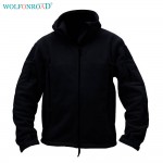 WOLFONROAD Men Tactical Hood Fleece Jacket Women Sports Thermal Jacket Hunting Clothes Wear Outdoor Hiking Jacket Military Coat
