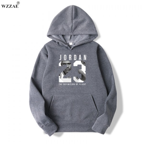 WZZAE Autumn 2017 New Women/Men's Casual Players JORDAN 23 Print Hedging Hooded Fleece Sweatshirt Hoodies Pullover Size M-XXXL