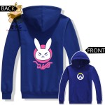 Warm autumn winter anime game hoodies WATCH OVER dva lovely cute rabbit two colors printing DVA hoodies ac228