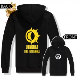 Watch over hoodies hot game costume game character JUNKRAT FIRE IN THE HOLE printing hoodies AC201