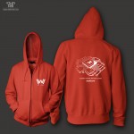 Westworld original design chest logo high quality zipup hoodie sweatshirts men unisex 82% cotton fleece inside free shipping