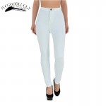 White Jeans Female 2017 Skinny Elastic Jeans For Women Black High Waist Jeans Woman Slim Denim Women Jeans Femme With High Waist
