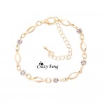 Wholesale  Gold-color Crystal friendship bracelets bracelets for women gift  Free Shipping