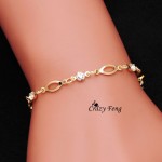 Wholesale  Gold-color Crystal friendship bracelets bracelets for women gift  Free Shipping