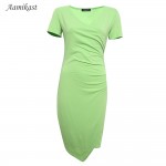 Wholesale Hot Sale New Fashion V-neck Short Sleeve Irregual Tail Pencil Party Evening Sexy Bodycon Women Dresses S M L XL XXL