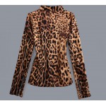 Wholesale drop ship women's plus size clothing jacket leopard pattern cropped xxxl 5xl large high street fashion vintage design