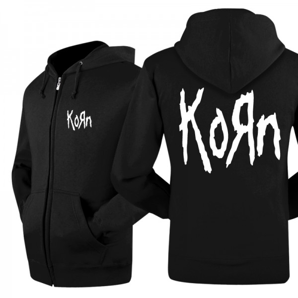 Winter 2016 New Hot Hoodies Men Brand Mens Sweatshirt Hoodie Zipper Hip Hop Printed Korn Hooded Jacket Casual Thick Coat Fashion