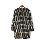 Winter Hot Sale 2016 New Europe And America Women's Tide Leopard Bronzing Sweater Coat Round Collar Knitting Sweater Coat