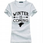 Winter Is Coming Printed Game of Thrones Women Print Letter T-Shirt Summer Casual Cotton Tops Tees 2017 Fashion
