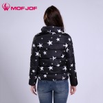 Winter Jacket Women Jacket Coat STAR pirnt short style High Collar Parkas For Women Winter Colors Warm Female Outwear Coats